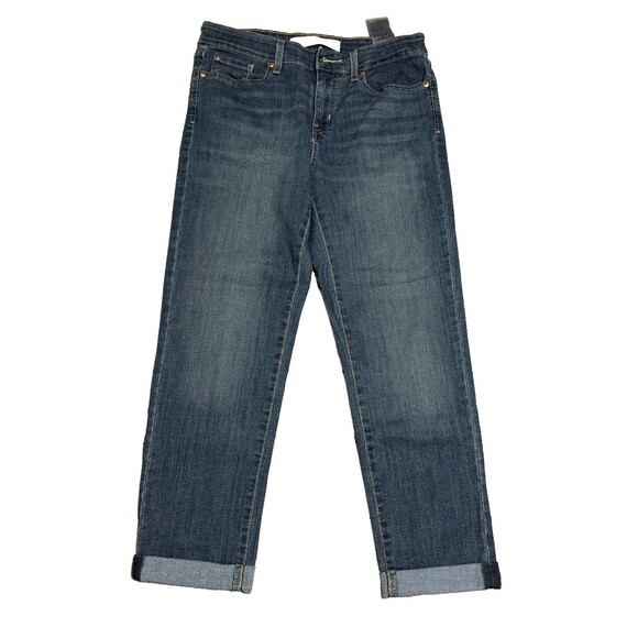 Signature By Levi Strauss Mid-Rise Boyfriend Cuffed Jeans Women's 8 Waist Sz 29 - Picture 1 of 7